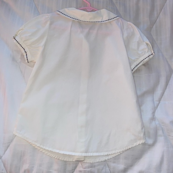 Girls Gymboree White Button Down Top size 7 - Picture 2 of 8